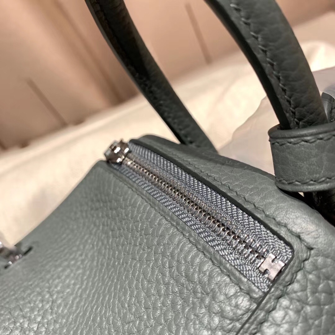 에르메스 미니 린디백19 베르트티티엔 은장 끌레망스 가죽